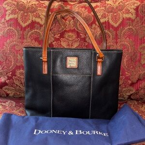 Dooney & Bourke Lexington Black and Brown Leather Tote